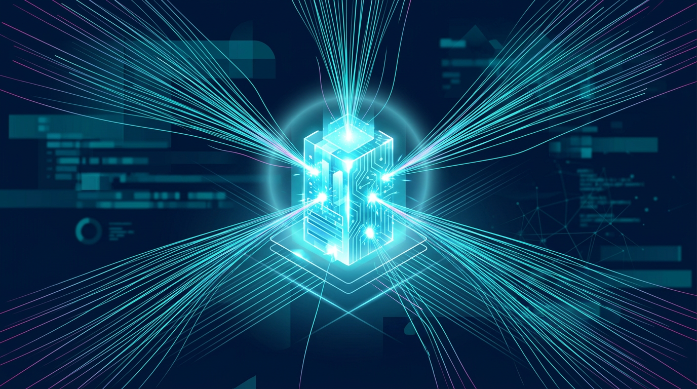 A decoy server is immediately surrounded by incoming attack probes and attempts on a dark digital background.