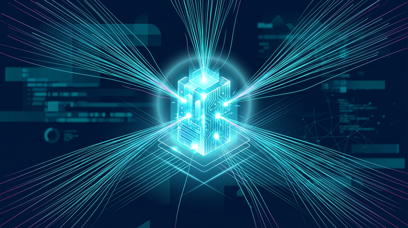 A decoy server is immediately surrounded by incoming attack probes and attempts on a dark digital background.