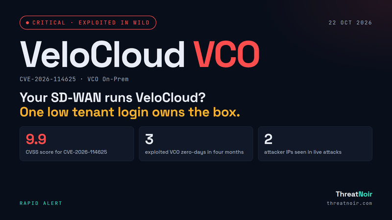 VeloCloud VCO rapid alert: Your SD-WAN runs VeloCloud? One low tenant login owns the box.