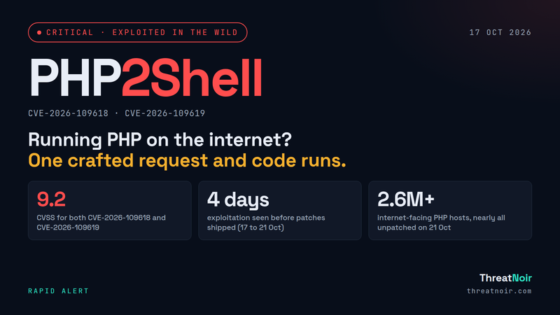 PHP2Shell rapid alert: Running PHP on the internet? One crafted request and code runs.
